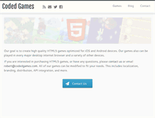 Tablet Screenshot of codedgames.com